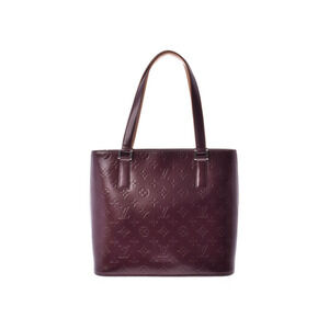 Louis Vuitton Monogram Matte Stockton Violet Leather Tote Bag
